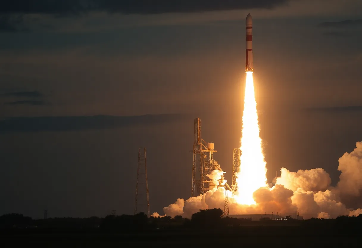 SpaceX Starship flight taking off