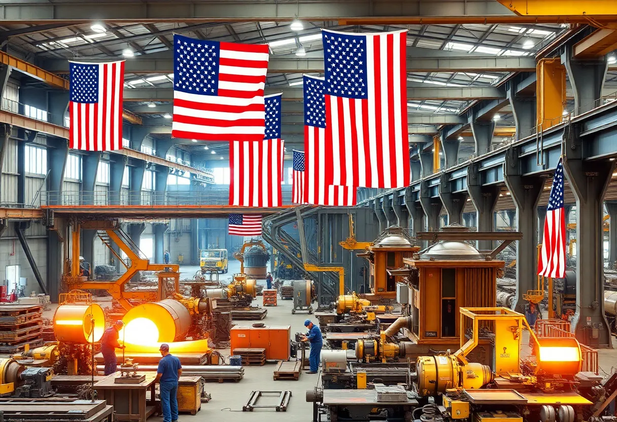 Image of a steel manufacturing facility in the U.S.