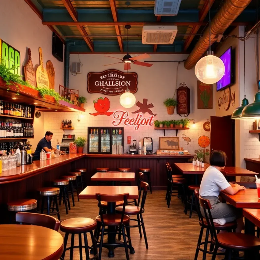 Interior view of Bardega, a bar-market in Laguna Hills