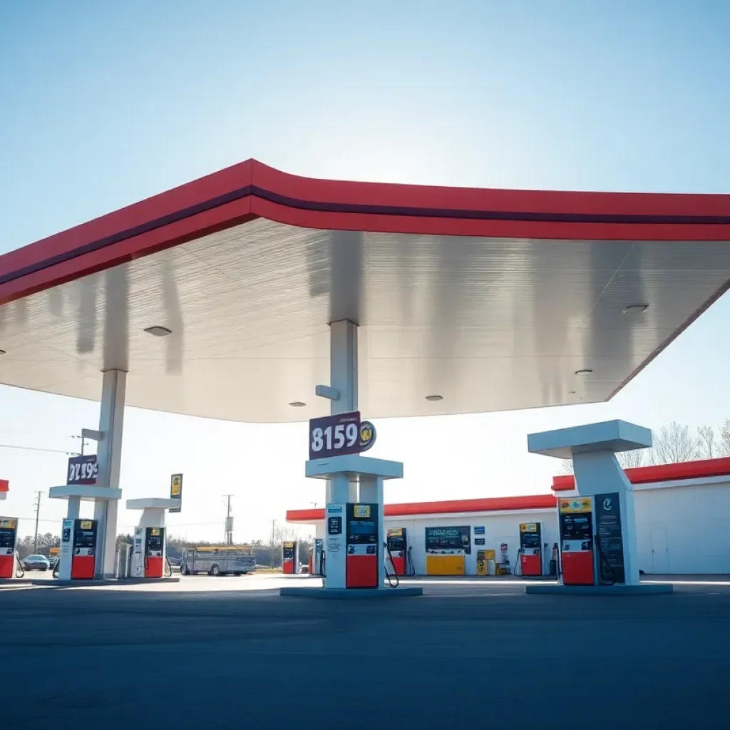 Rendering of the upcoming Costco gas station in Mission Viejo