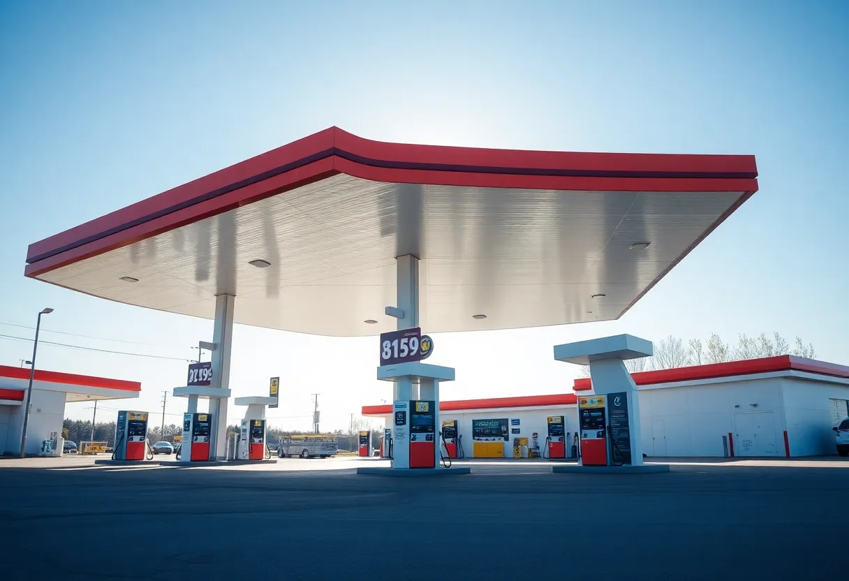 Rendering of the upcoming Costco gas station in Mission Viejo