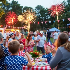 Families celebrating Independence Day in South Orange County