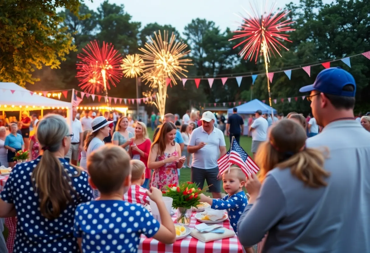 Families celebrating Independence Day in South Orange County