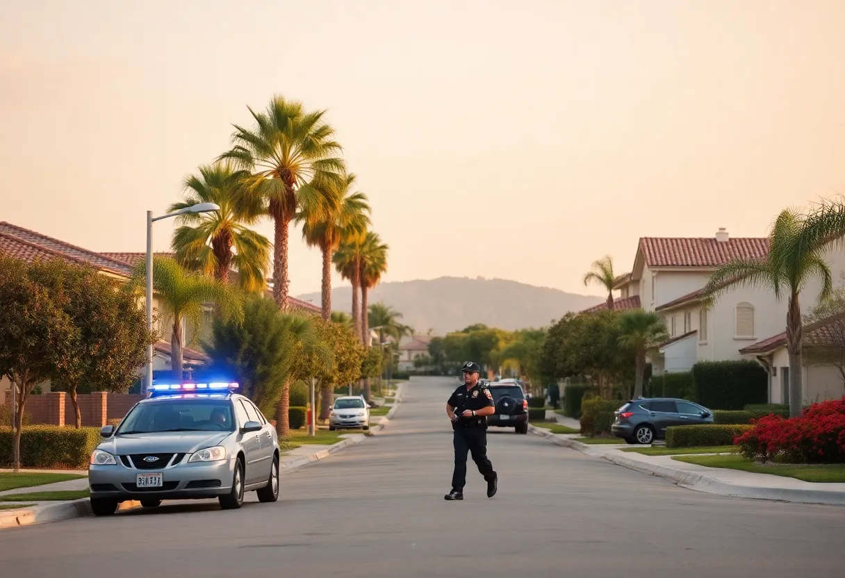 Police patrol in Mission Viejo for home security
