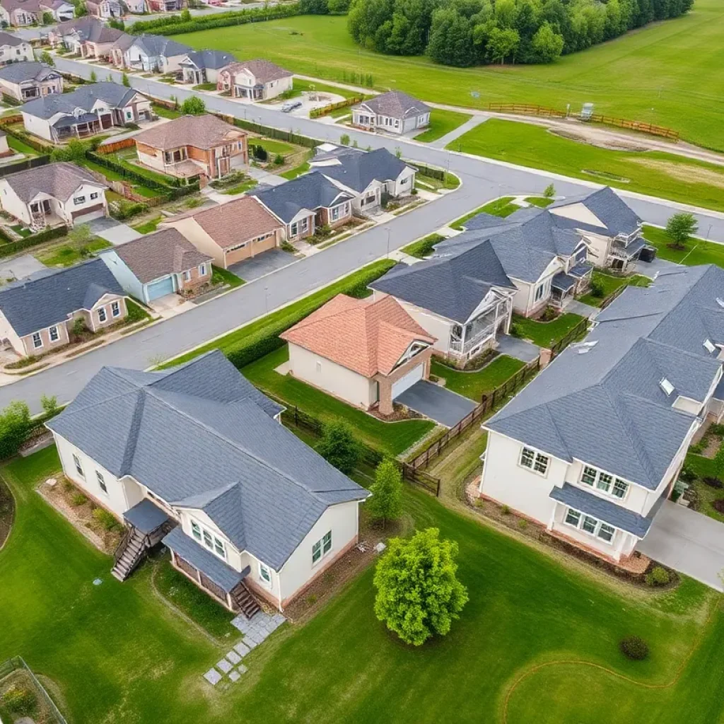 Aerial view of new single-family homes in Rancho Mission Viejo