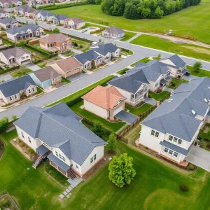 Aerial view of new single-family homes in Rancho Mission Viejo