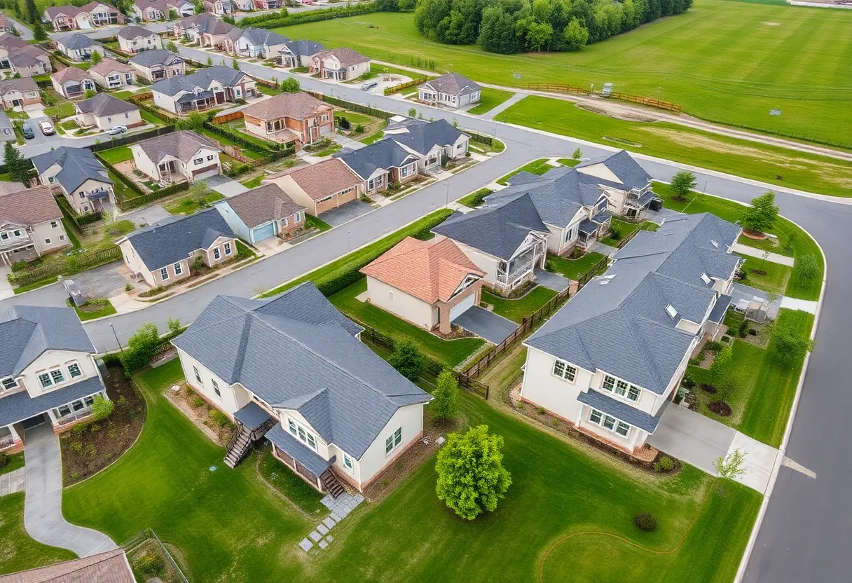 Aerial view of new single-family homes in Rancho Mission Viejo