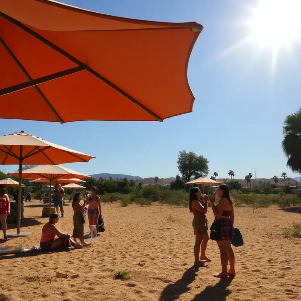 Orange County landscape under extreme heat conditions