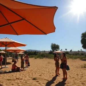 Orange County landscape under extreme heat conditions