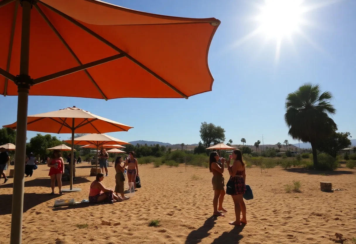 Orange County landscape under extreme heat conditions