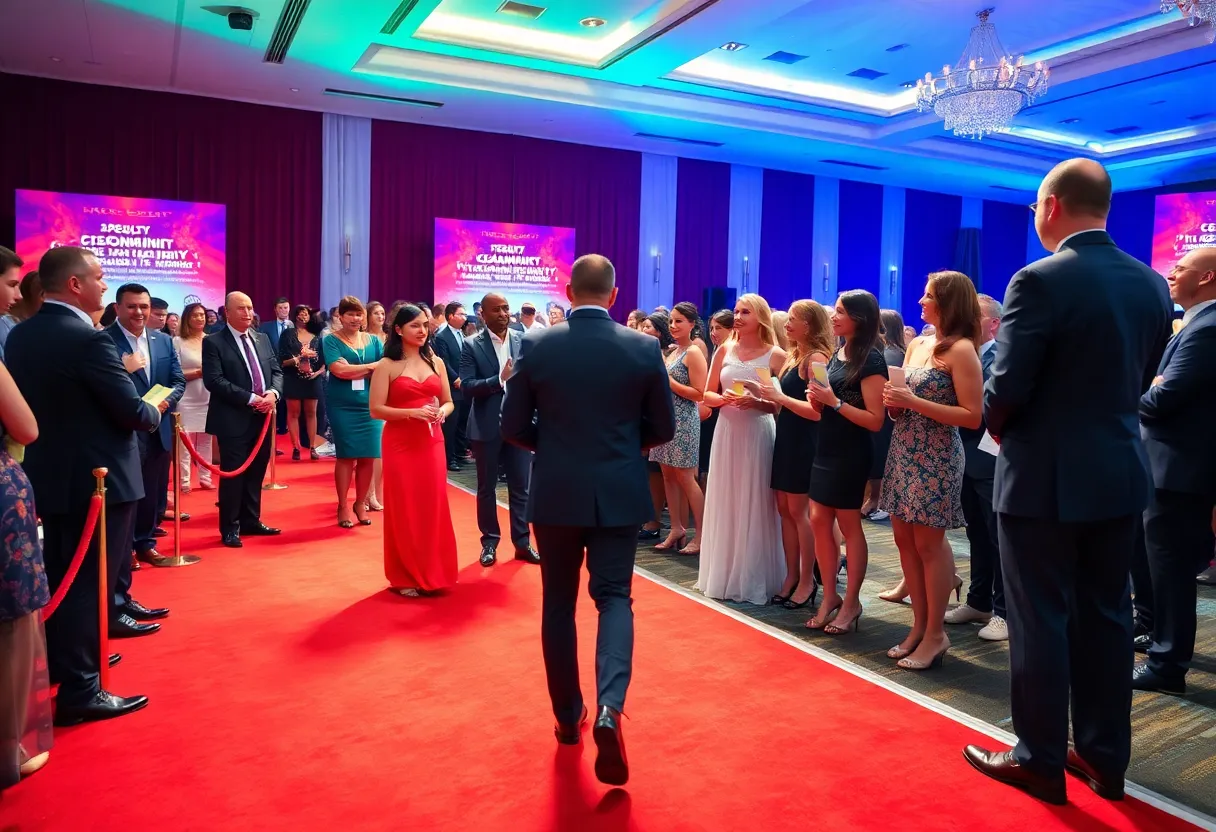 Gala event celebrating sports and philanthropy in Orange County.