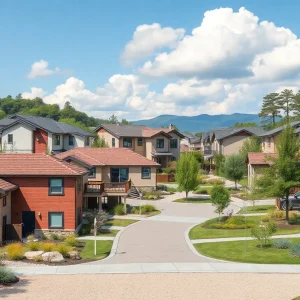 Community development at Rancho Mission Viejo with homes and nature.