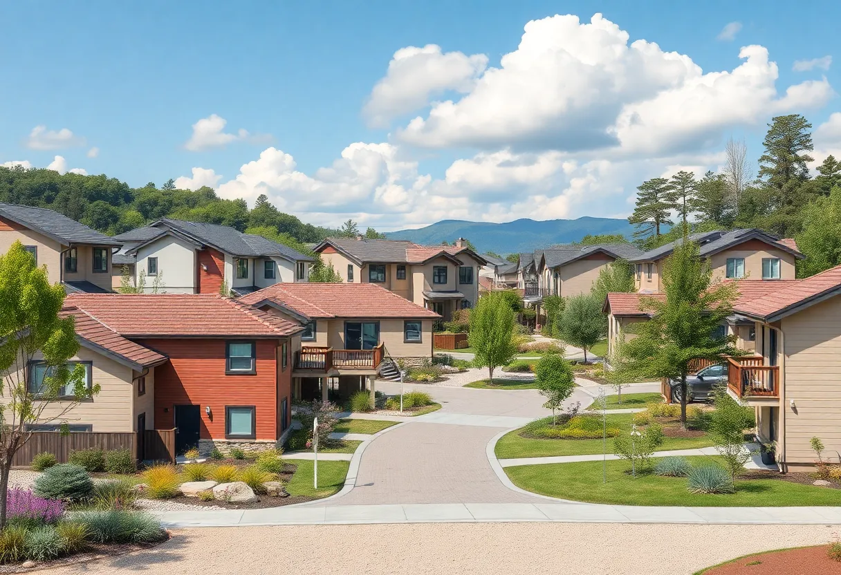 Community development at Rancho Mission Viejo with homes and nature.