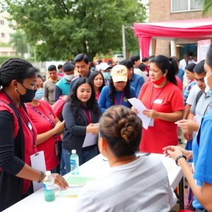 Participants at a blood donation drive in San Clemente