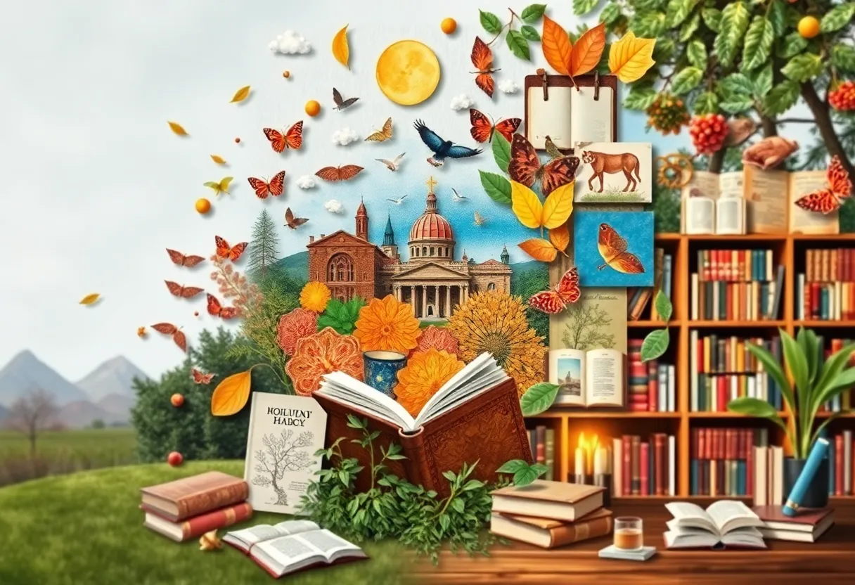 A creative collage representing the themes of WALL Literary Journal's 25th edition.