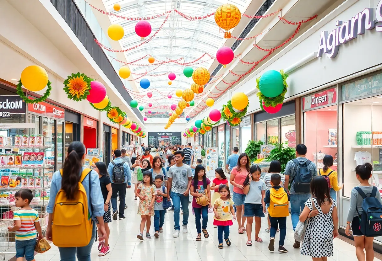 Families enjoying the Back-to-School event at The Shops at Mission Viejo