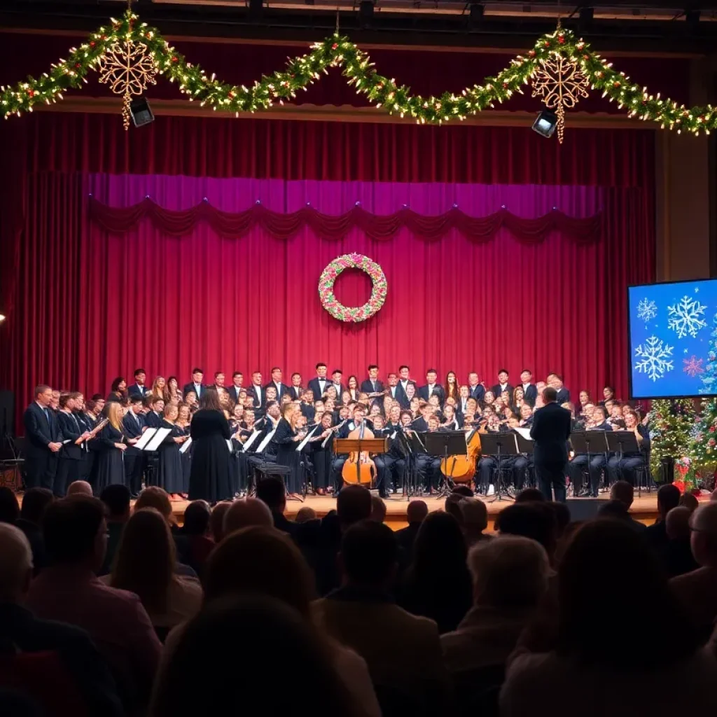 Audience enjoying the Feast of Lights Holiday Show performance