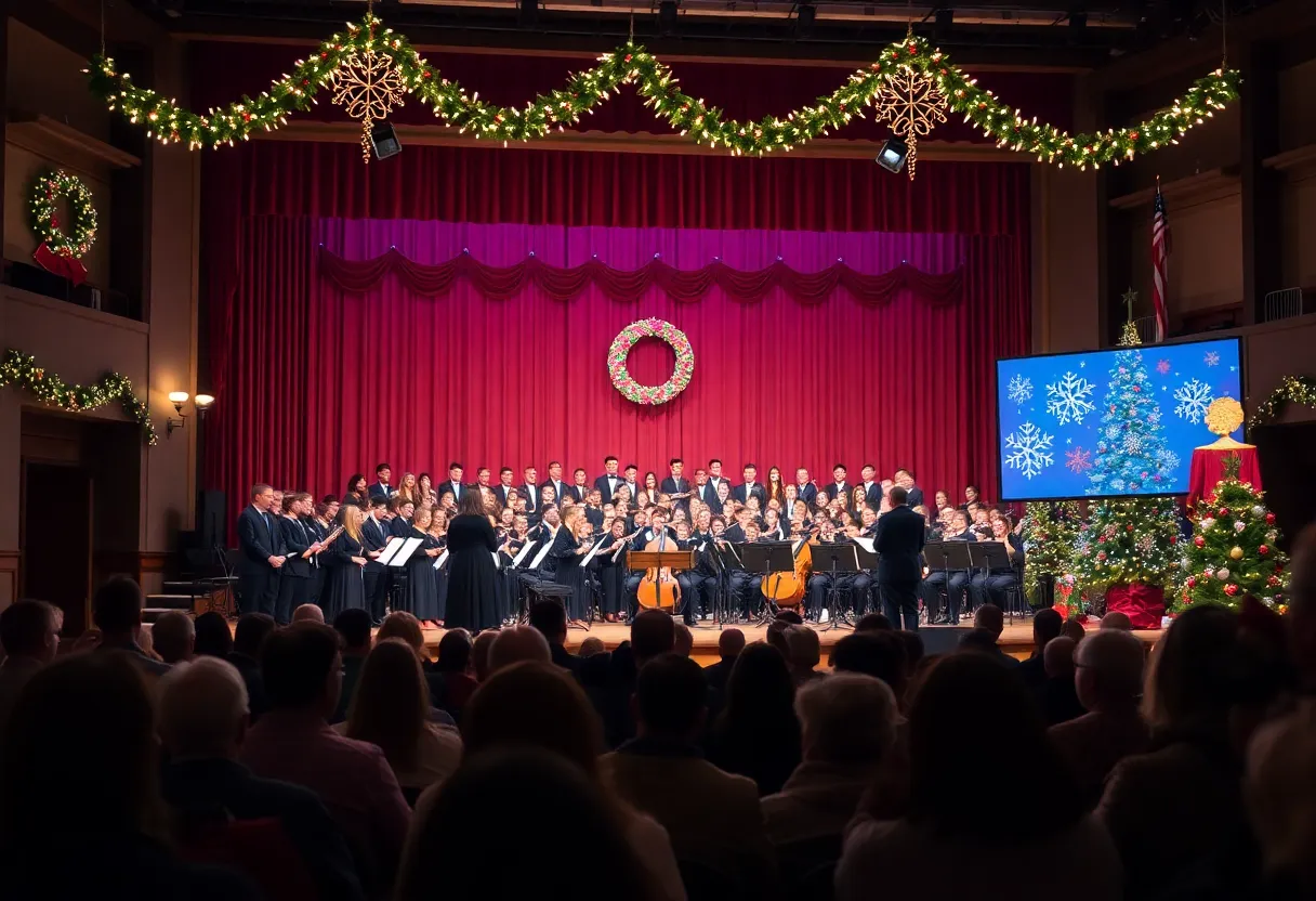 Audience enjoying the Feast of Lights Holiday Show performance