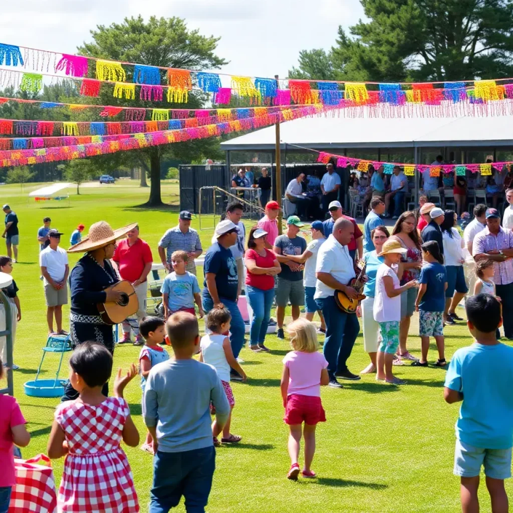 Families enjoying the Fiesta Tuesday event at Oso Creek Golf Course