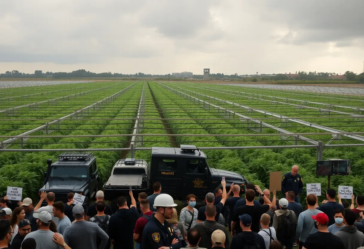 A raid on a cannabis farm with federal agents, demonstrating tensions in immigrant communities.
