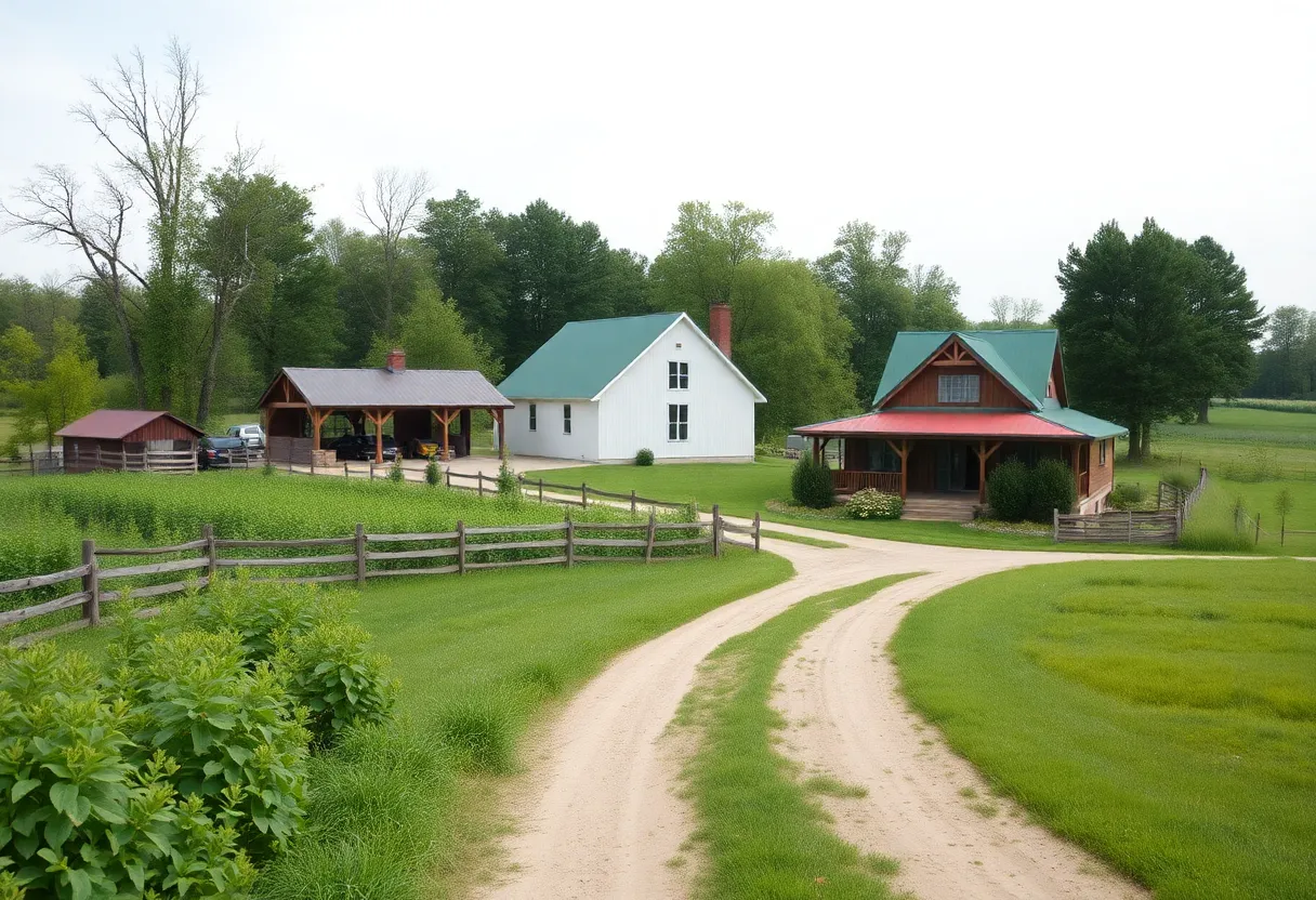 A peaceful and scenic farm landscape in southwestern Wisconsin