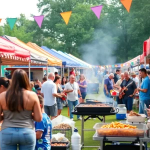 Crowd enjoying food and music at Mission Viejo BBQ Festival