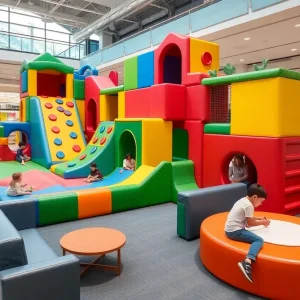 A vibrant interactive play area for families at The Shops At Mission Viejo