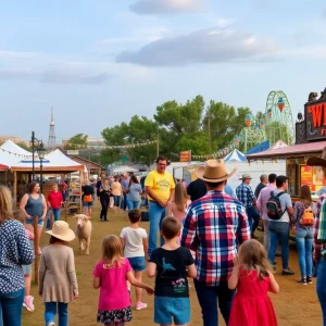 Families enjoying wild west themed activities at Mission Viejo Symphony event