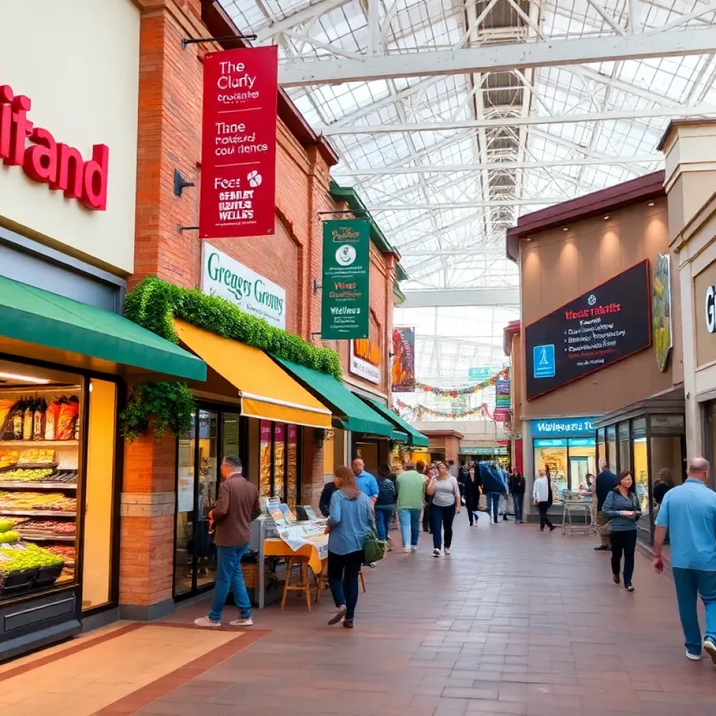 Shopping center in Orange County featuring grocery stores and restaurants