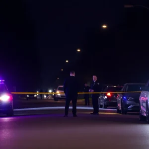 Police investigation at an armed robbery scene in Pasadena
