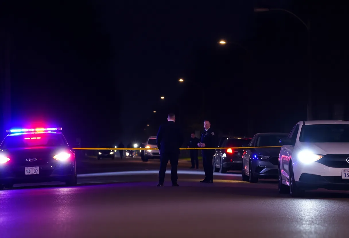 Police investigation at an armed robbery scene in Pasadena