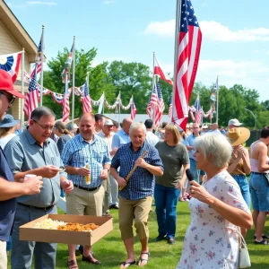 Community members enjoying the Boots, Beer & BBQ fundraiser event
