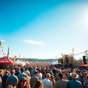 Crowd enjoying at Boots In The Park festival
