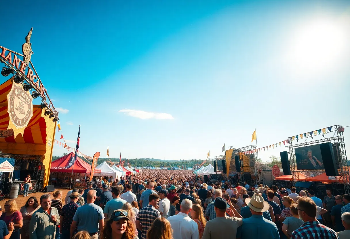 Crowd enjoying at Boots In The Park festival