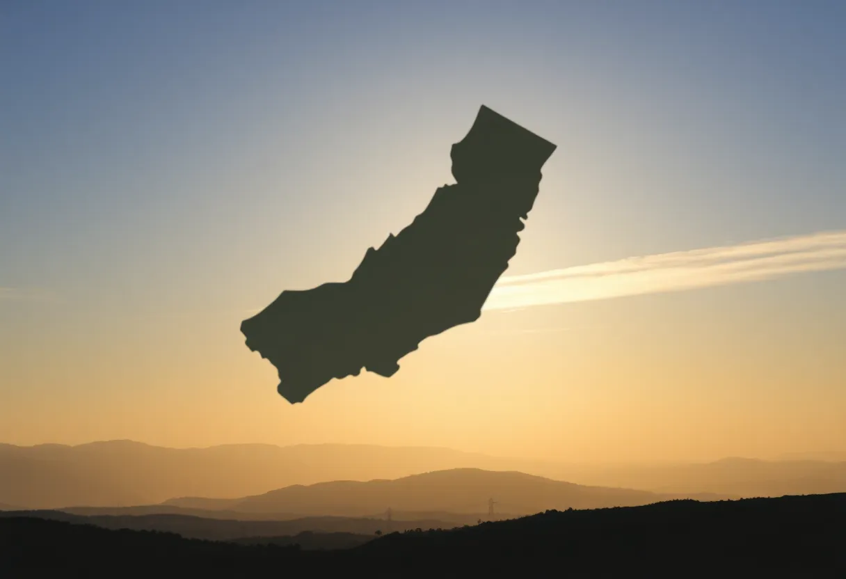 Landscape of California representing the secession movement
