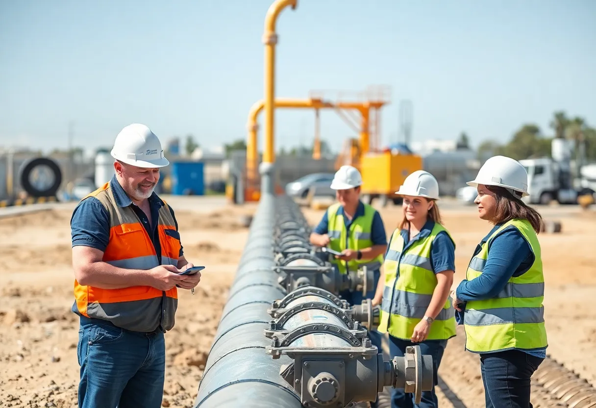 Team working together to enhance water utility services in Southern California.