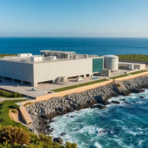 Desalination plant in California showcasing environmental approach to water supply