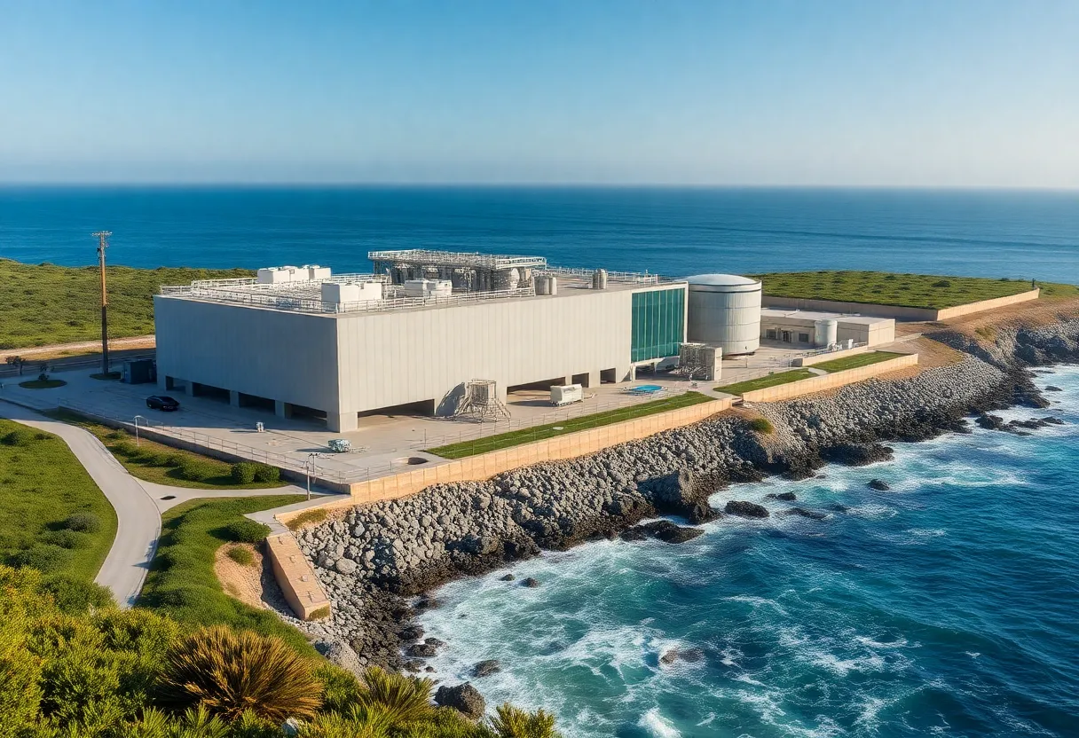 Desalination plant in California showcasing environmental approach to water supply