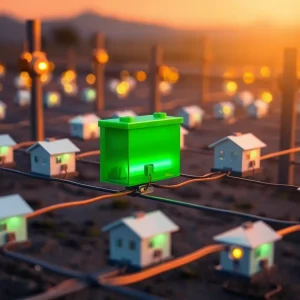 Representation of California's energy grid with residential batteries