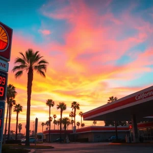 High gas prices at a California gas station