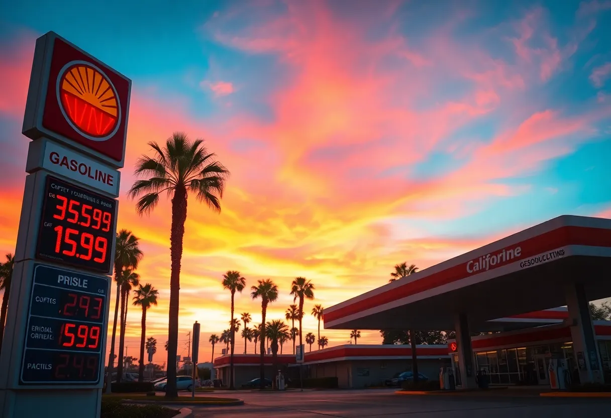 High gas prices at a California gas station