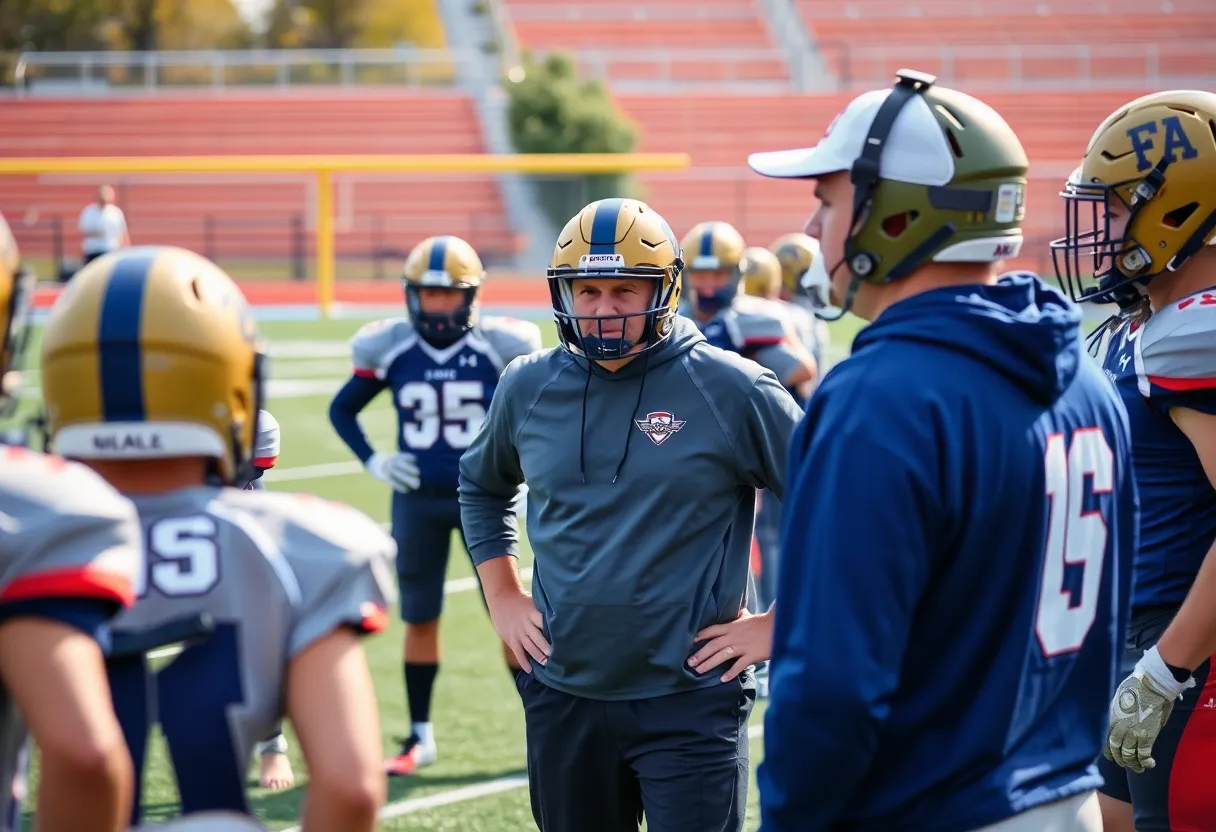 Carson Palmer coaching Santa Margarita High School football team