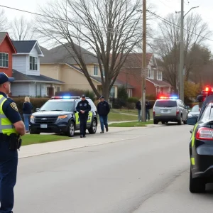 Neighbors and law enforcement working together in a community