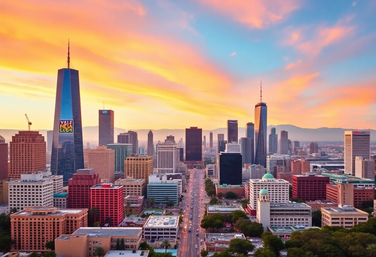Cityscape of Los Angeles representing the launch of The California Post