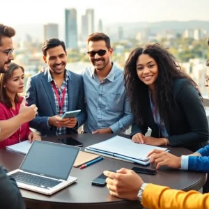 Discussion on AI innovations involving diverse individuals in California.
