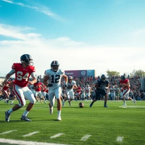 Football game between Mission Viejo Diablos and Woodbridge Warriors