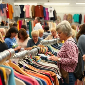 Community members participating in National Thrift Shop Day in Mission Viejo