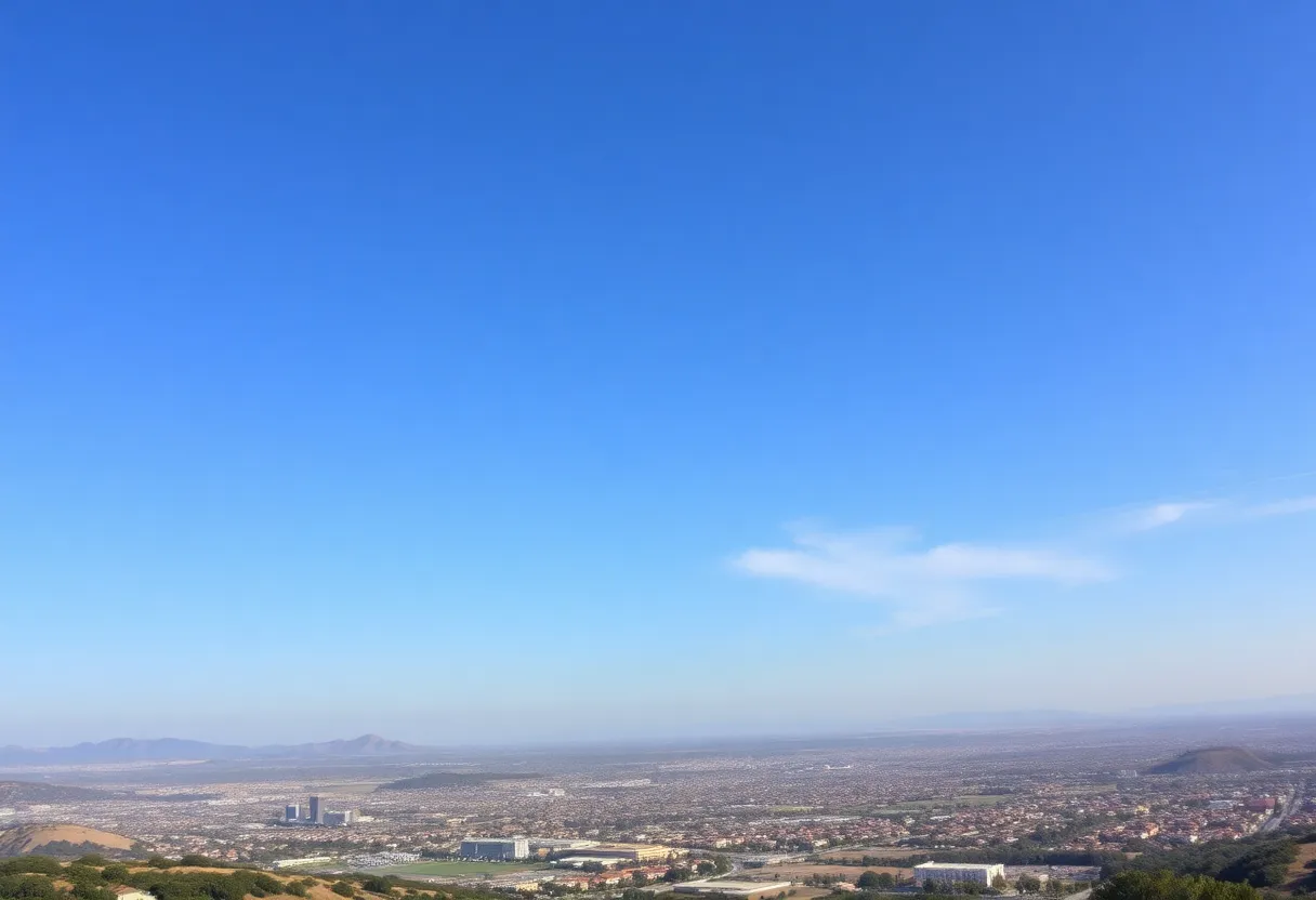 Orange County landscape during excessive heat