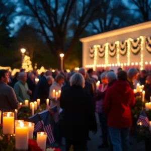 Community members gathered for a candlelight remembrance ceremony in Mission Viejo.