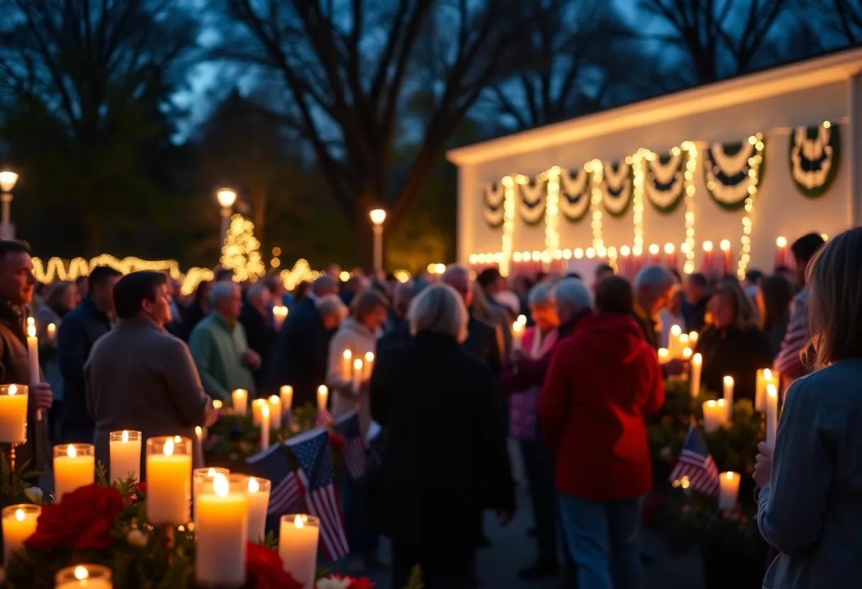 Community members gathered for a candlelight remembrance ceremony in Mission Viejo.